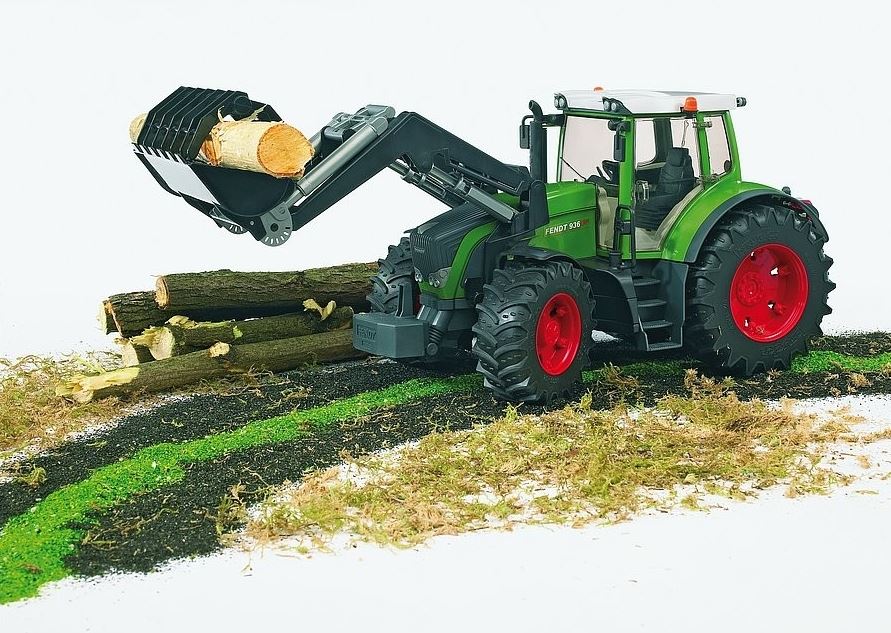 Bruder 03041 – Fendt 936 Vario Con Cargador Frontal, Escala 1:16, Tractor Agrícola Con Cabina Y Motor Visible