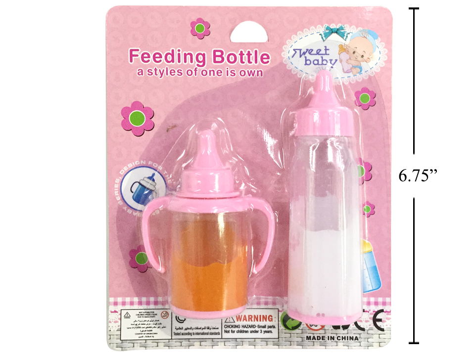 2 BIBERONS - BOUTEILLE DE JUS AVEC BOUTEILLE DE LAIT - POUPÉES, BARBIE ET  FIGURINES / Poupées et accessoires