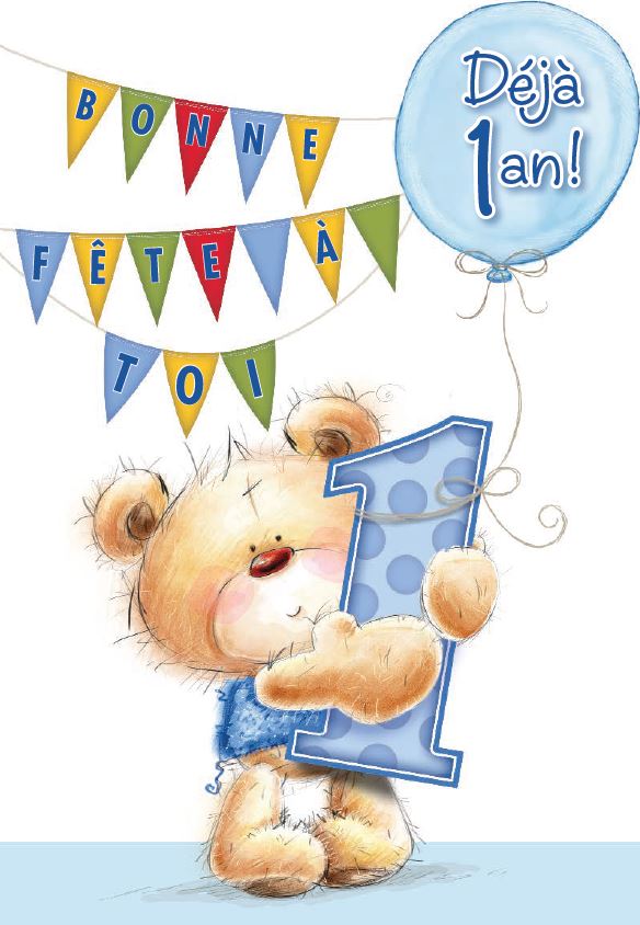 Carte D Anniversaire 1 An De Millbrook Fetes Cartes De Fete 1 An