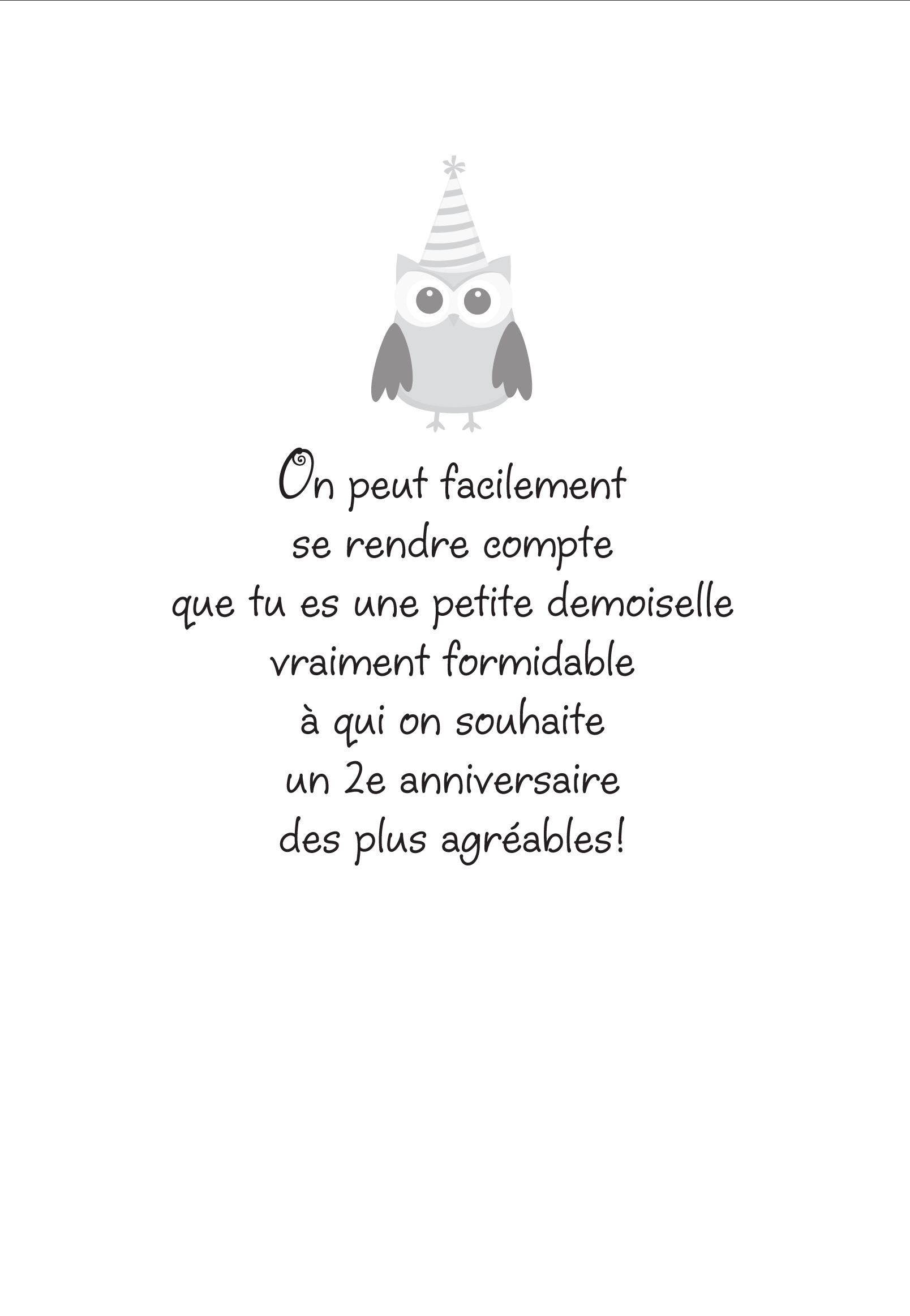 Mignon Petit Ours Joyeux Anniversaire 2 Ans