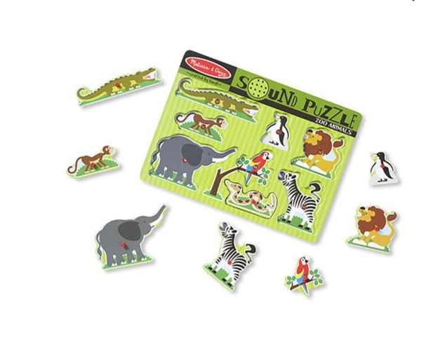 Puzzle en bois Animaux de la jungle pour enfants 2 ans