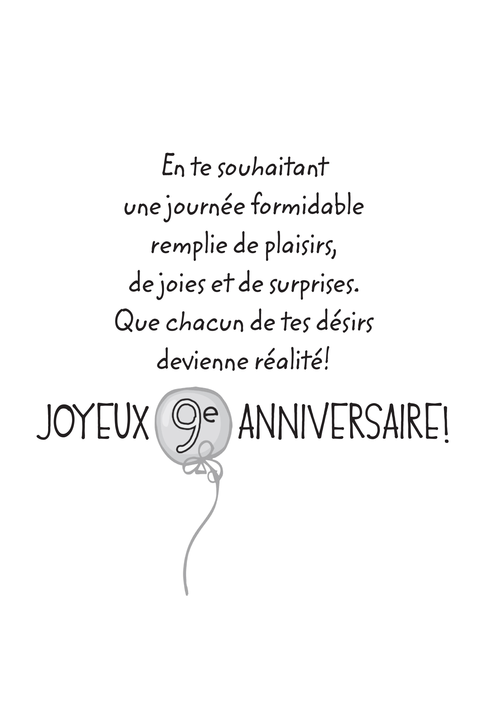 9 Ans Carte D Annviersaire De Millbrook Fetes Cartes De Fete 9 Ans