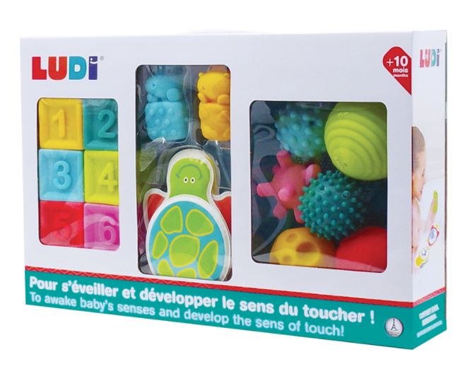 LUDI - COFFRET D'ÉVEIL (LIVRE, CUBES, BALLES) - BÉBÉ / Jouets Classiques