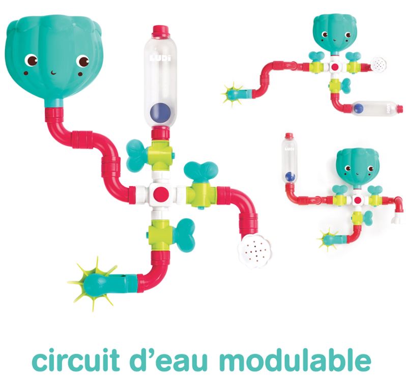 JC23 LUDI - CIRCUIT D'EAU 14 PIÈCES - BÉBÉ / Jouets de bain