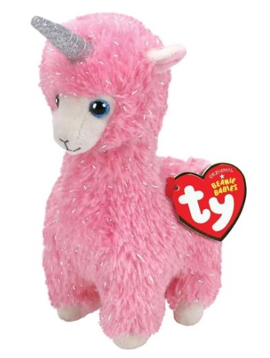 Peluche Ty Lana Lama Rose Avec Corne Petit 6 Peluches Peluches Gros Yeux