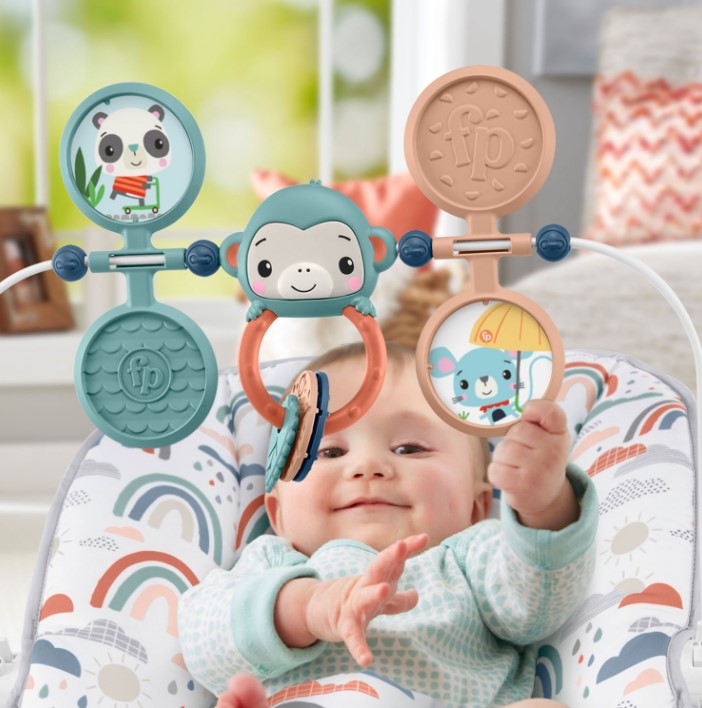 Fisher Price Siege Sauteur Apaisant Pour Bebe Douches Arc En Ciel Transat Bebe Accessoires