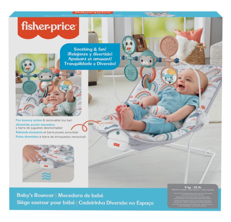 Fisher Price Siege Sauteur Apaisant Pour Bebe Douches Arc En Ciel Transat Bebe Accessoires
