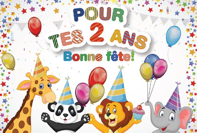 Pour Tes 2 Ans Bonne Fete De Rosedale Fetes Cartes De Fete 2 Ans