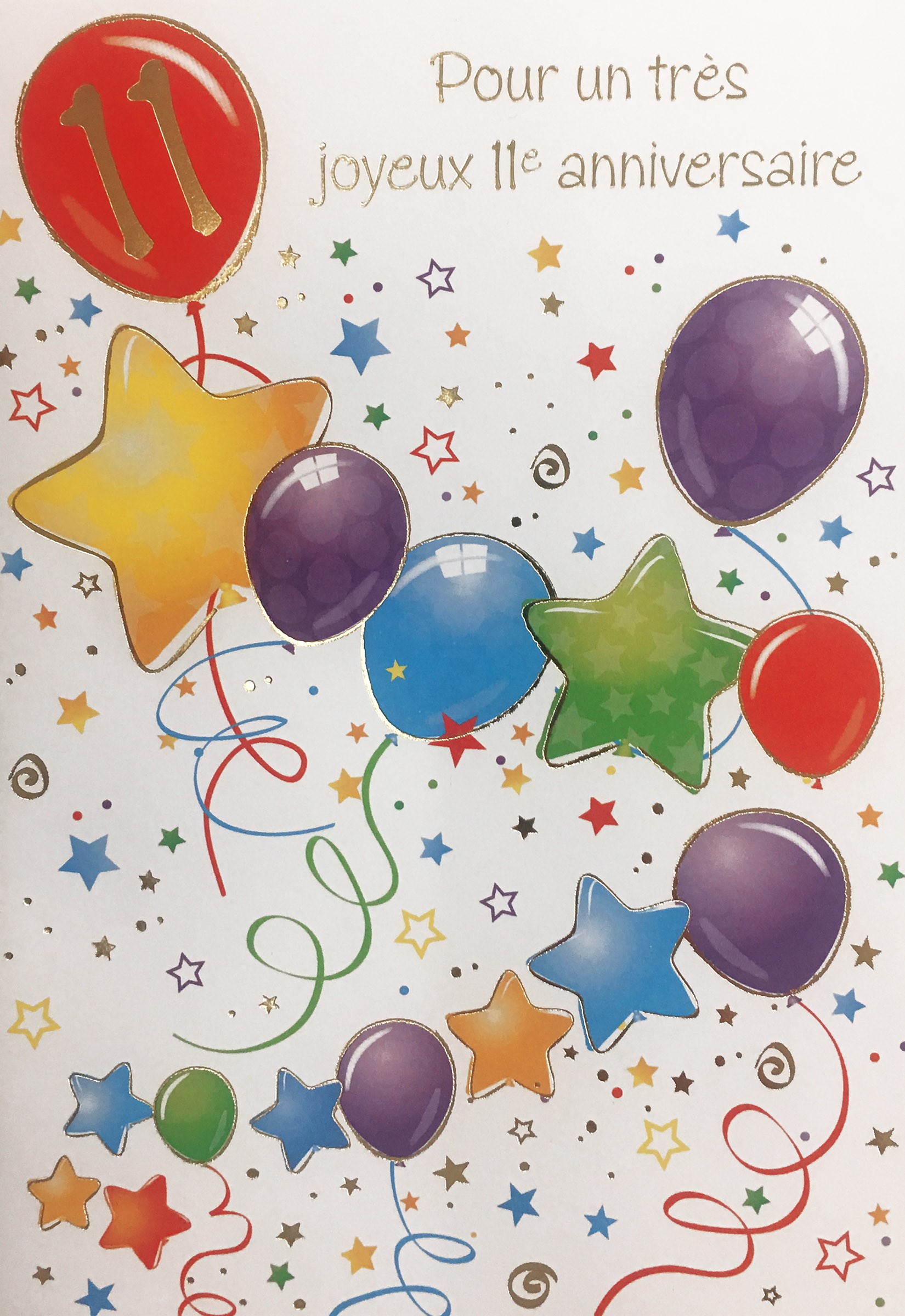 Pour Un Tres Joyeux 11e Anniversaire Fetes Cartes De Fete 11 Ans