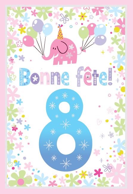 8 Ans Carte D Anniversaire De Rosedale Fetes Cartes De Fete 8 Ans