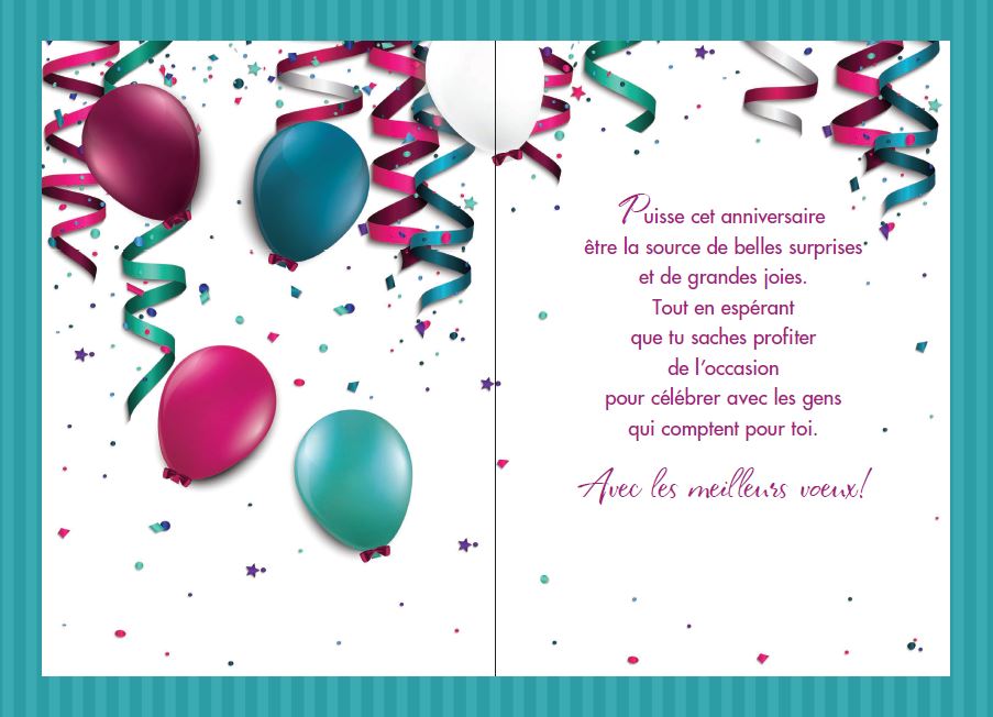 Carte D Anniversaire Avec Ballons De Rosedale Fetes Cartes De Fete Sans Age