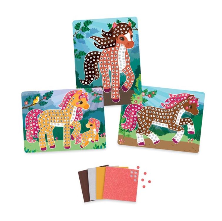 Kit Mosaïque Autocollante JurciCat - 12 Motifs Pour Enfants (dauphins, Châteaux...), Activité DIY Créative