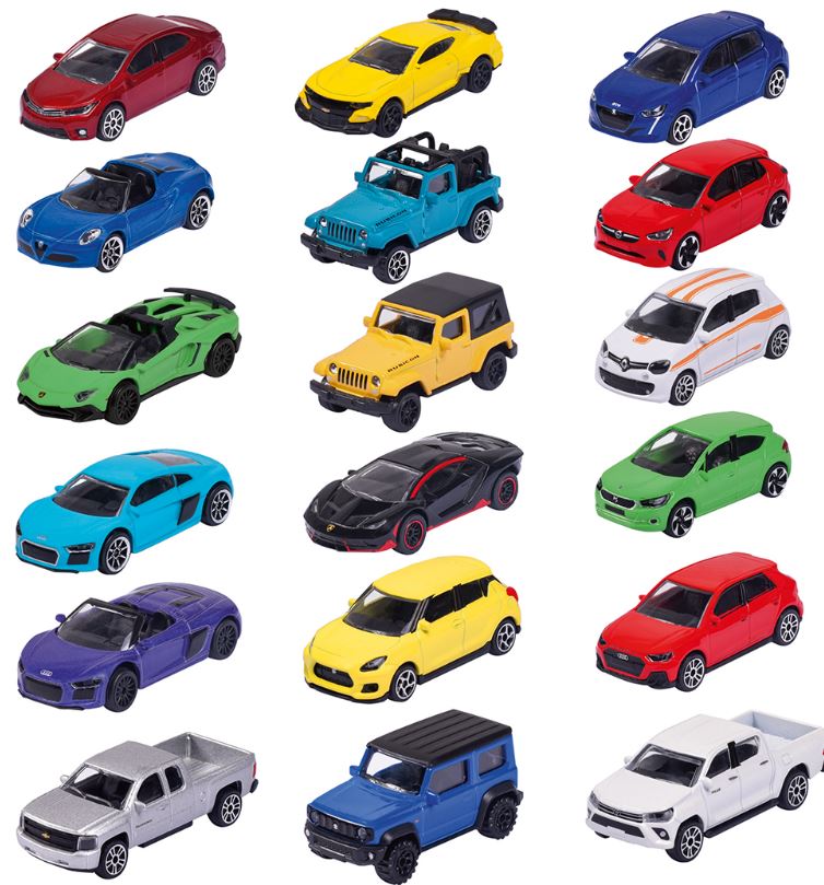 MAJORETTE - 1:64 VOITURES STREET CARS ASSORTIES - CAMIONS, ARMES