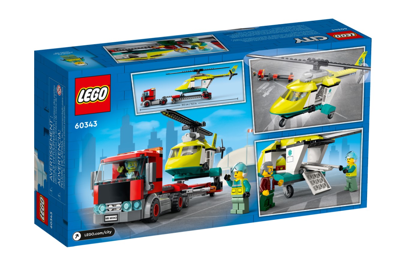 LEGO CITY GREAT VEHICLES - LE TRANSPORT DE L'HÉLICOPTÈRE DE SECOURS #60343  - LEGO / City