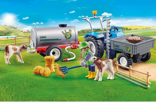 Playmobil Agriculteur Avec Faucheuse Et Citerne 70367 Playmobil Country