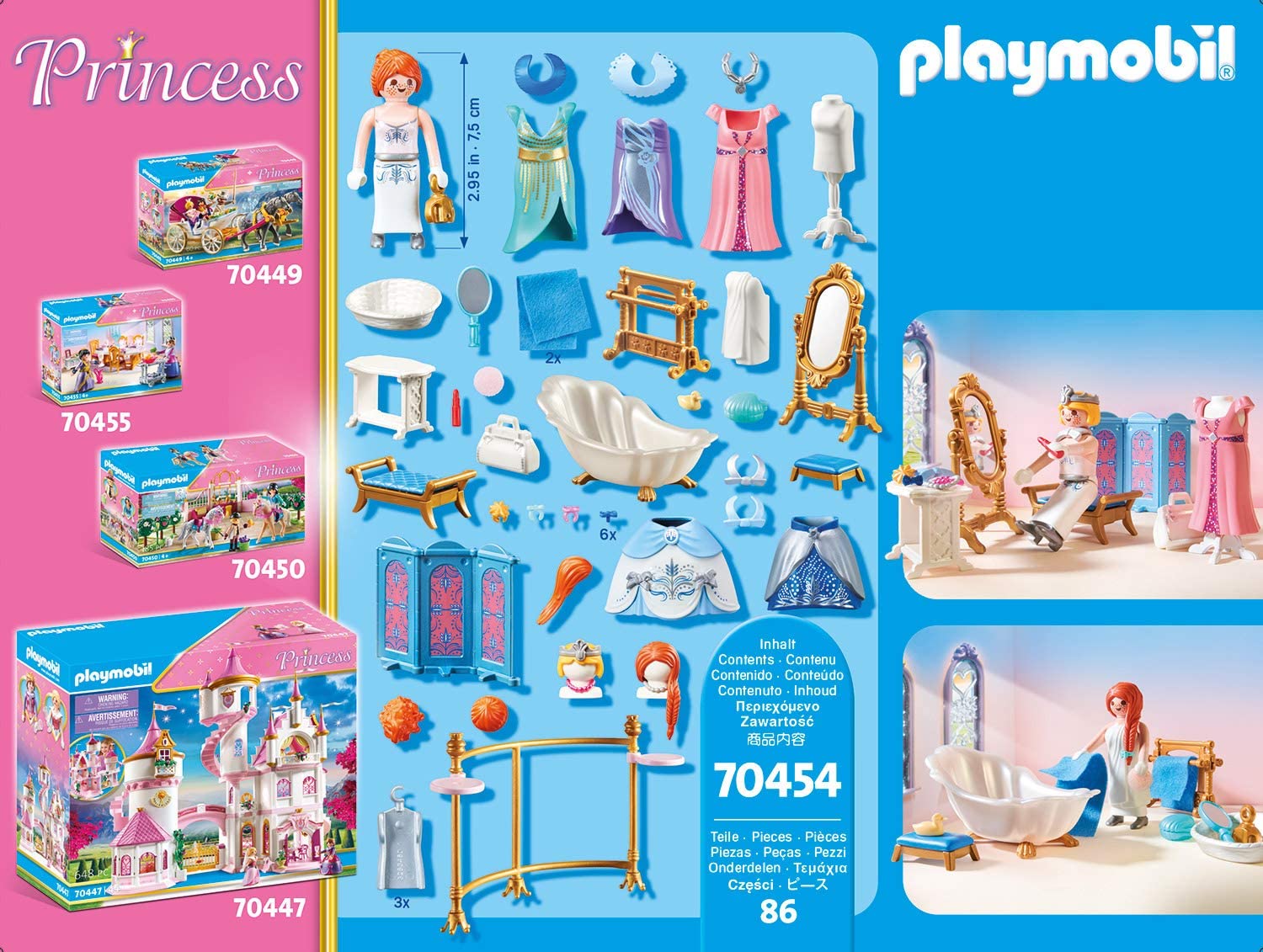 PLAYMOBIL PRINCESS - SALLE DE BAIN ROYALE AVEC DRESSING #70454 - PLAYMOBIL  / Princess