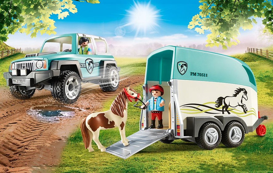 Playmobil - Voiture et van pour poney