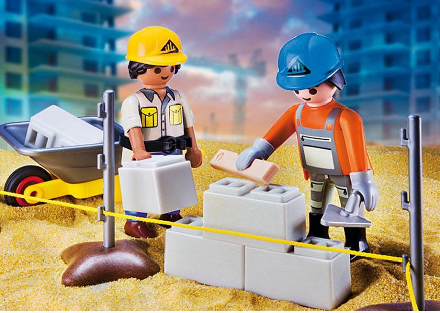 Playmobil Action Heroes 71752 Operaio Con Martello Pneumatico E Segnaletica, Cantiere Edile, Giocattolo Per Bambini