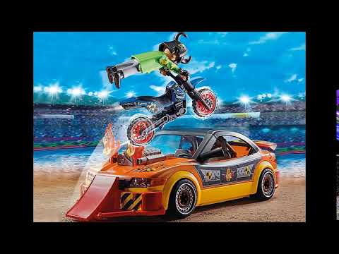 Stuntshow voiture crash test multicolore Playmobil