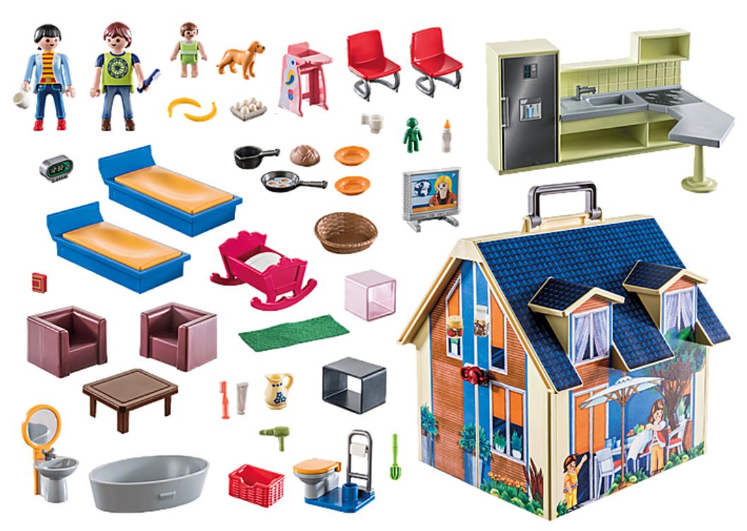 Coloriage Playmobil Maison Moderne PLAYMOBIL - MAISON TRANSPORTABLE #70985 - PLAYMOBIL / Dollhouse