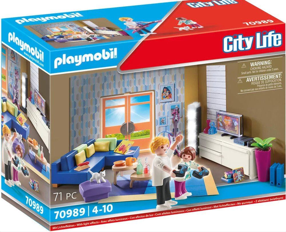 Coloriage Playmobil Maison Moderne PLAYMOBIL CITY LIFE - SALON AMÉNAGÉ #70989 - PLAYMOBIL / City Life