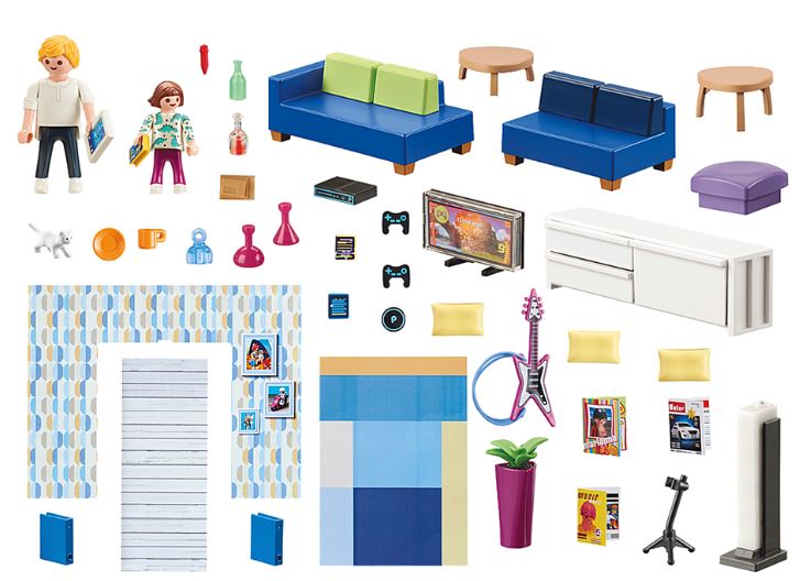 PLAYMOBIL 70986 City Life Extensión De Planta Casa Contemporánea, Con Efectos De Luz, Juguetes Para Niños A Partir De 4 Años, Multicolor