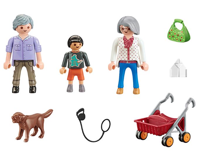 Playmobil Jardin D'enfant – Lot Avec Parents, Enfants, Glacier Et Vélos – Thème City
