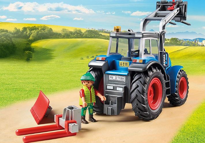 Playmobil 3500 ancien tracteur de campagne ferme agriculteur laitier