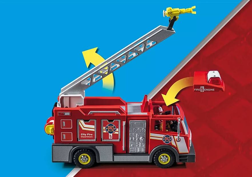 Playmobil - Camion de pompiers grande échelle
