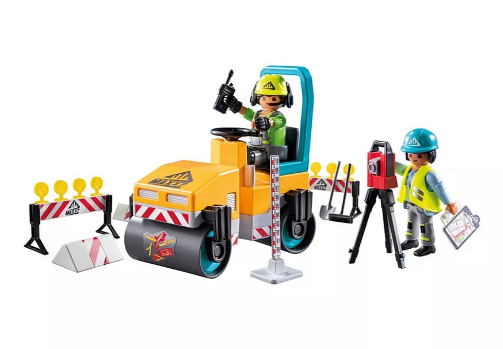 PLAYMOBIL ACTION HEROES - CAMION DE CHANTIER AVEC GRUE, OUVRIER ET Accessoires 71750 0425