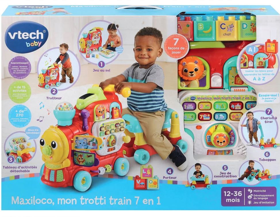 Learning Train Trotteur Train Vtech Baby Maxi Trotti Loco Trotteur