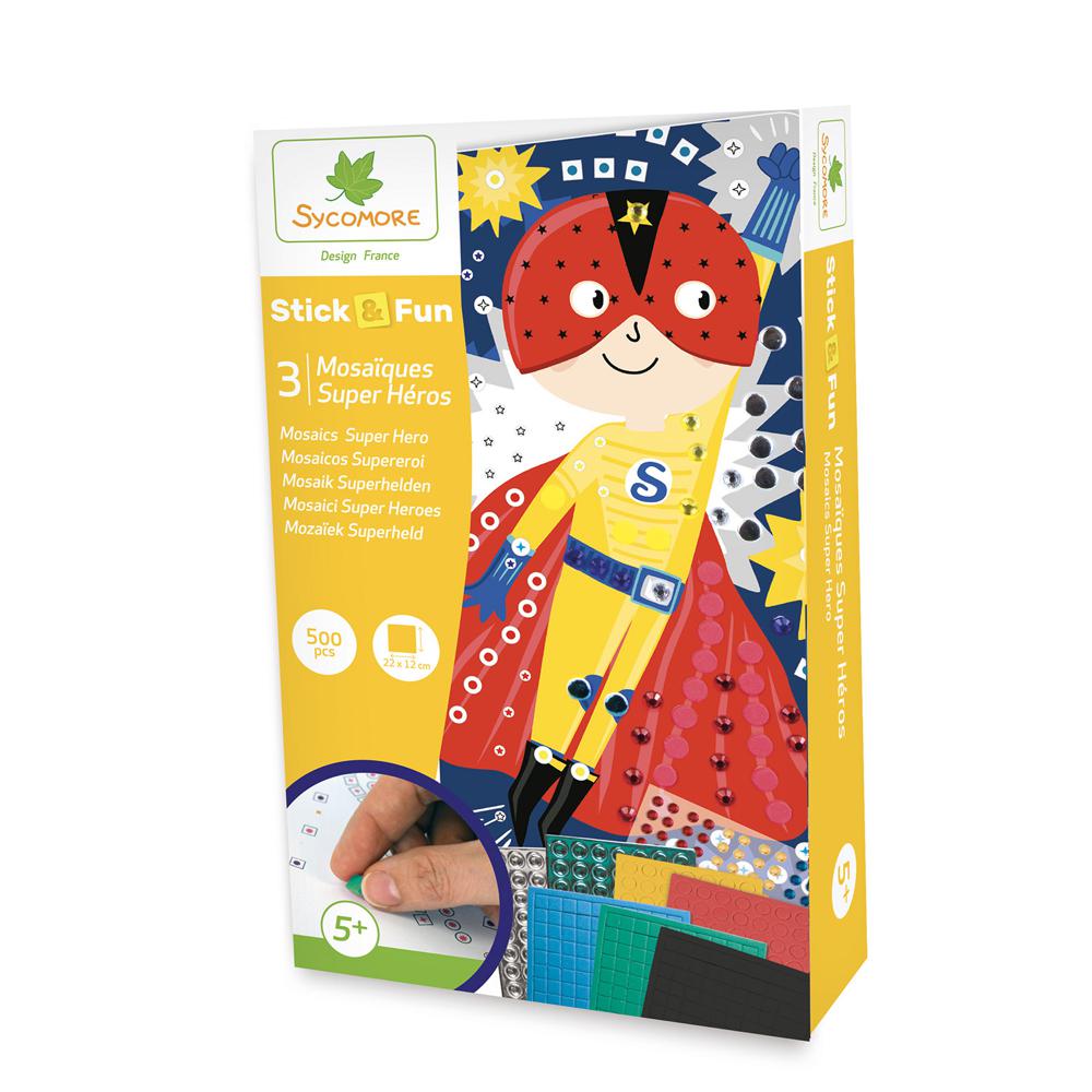 Stick'n Fun - 3 Mini Mosaïques - Super Héros - Bricolage / Activités  Créatives