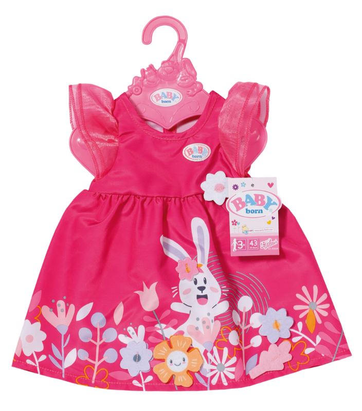 BABY BORN - ROBE À FLEURS ROSE 43 CM - POUPÉES, BARBIE ET FIGURINES ...