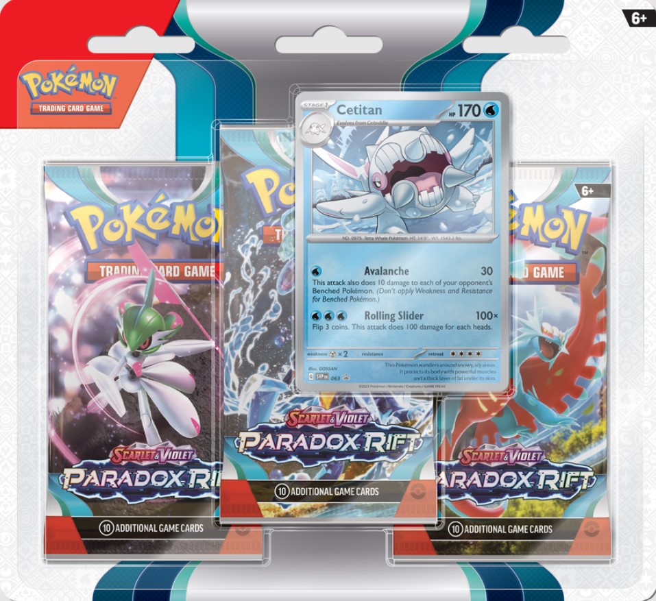 CARTE DE POKÉMON - POKEMON SV4 PARADOX RIFT 3PK BLISTER ASST - CARTES ...