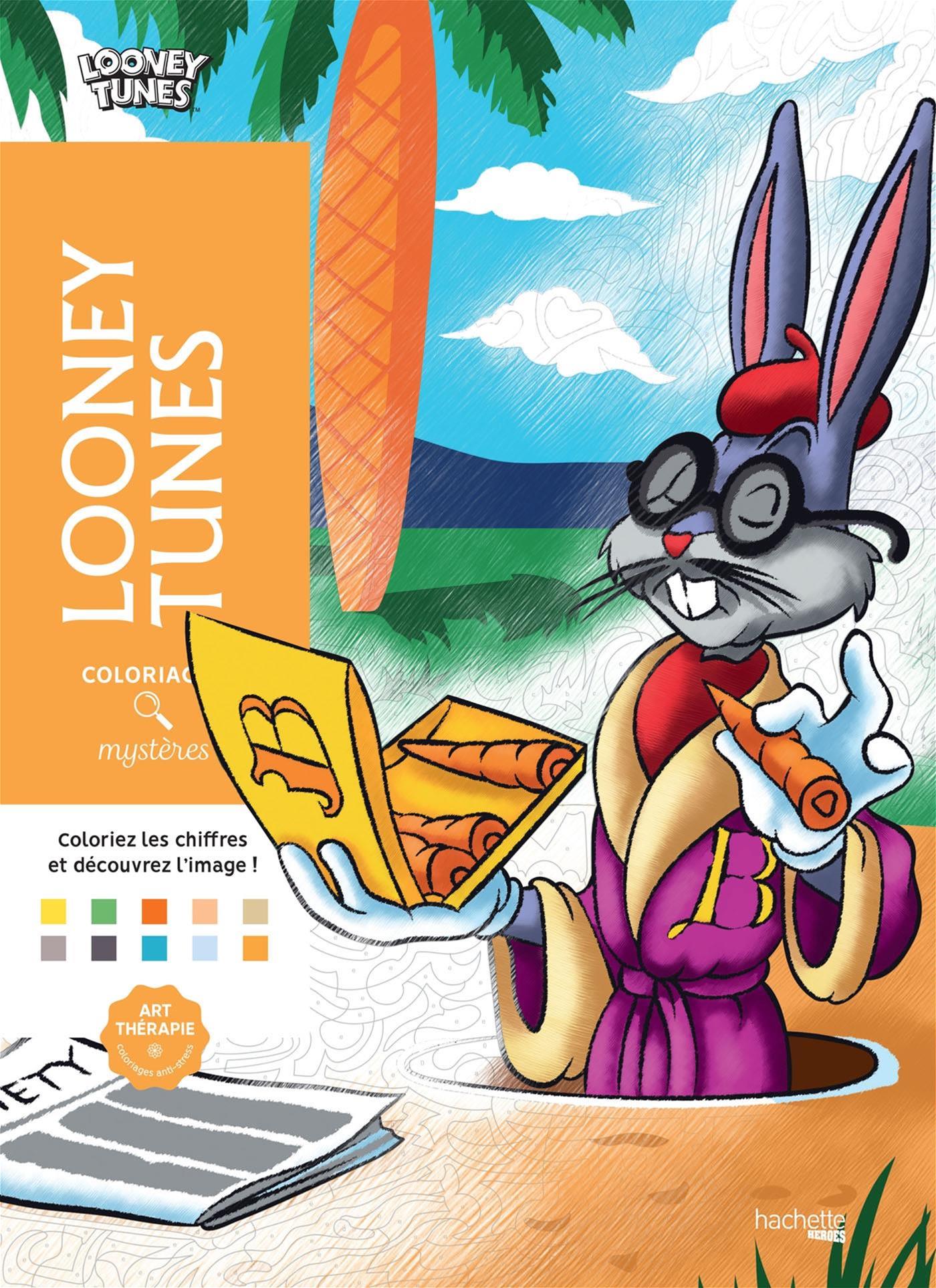 COLORIAGES MYSTÈRES - LOONEY TUNES (LIVRE DE COLORIAGE PAR NUMÉROS) -  BRICOLAGE / Dessin, peinture et coloriage, image size:1400x1926