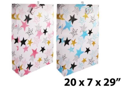 Eurowrap Sac Cadeau Avec étoiles Blanches Ombrées Avec