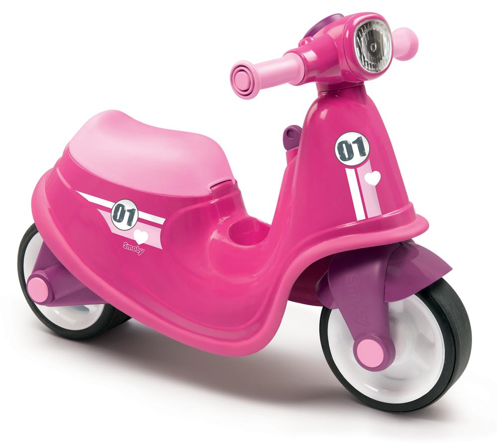 Smoby Porteur Scooter Rose Bebe Vehicules
