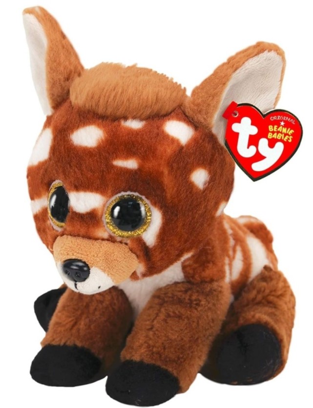 PELUCHE TY BEANIE BOOS BUCKLEY LE CHEVREUIL MEDIUM 13 PELUCHES Peluches gros yeux