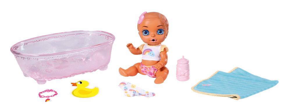Baby Born Surprise Ensemble Pour Le Bain Avec Bebe Aux Yeux Bleus Poupees Barbie Et Articles Menagers Poupees Et Accessoires