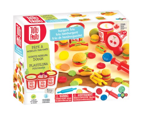 TUTTI FRUTTI - TRIO HAMBURGERS - BRICOLAGE / Pâte à modeler / modelage