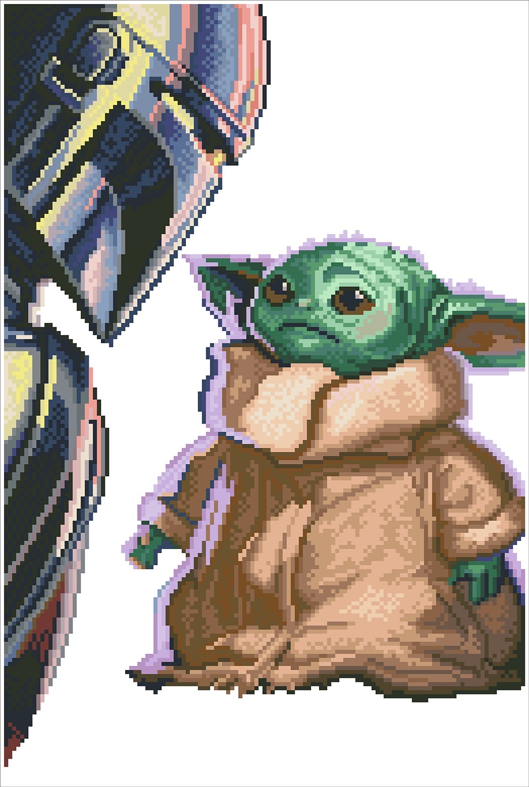 Diamond Dotz Star Wars Yoda Et Le Mandalorien Diamond Painting Peinture A Diamant Bricolage Diamond Dotz
