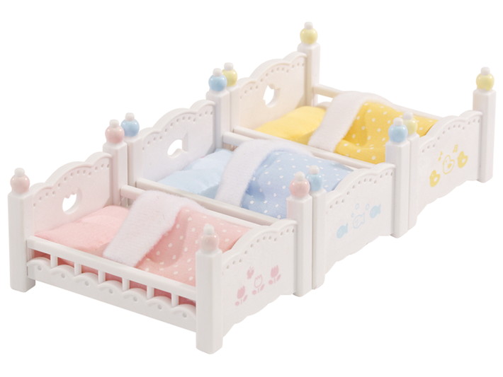 Calico Lits Superposes Triples Pour Bebe Poupees Barbie Et Figurines Calico Critters Woodzeez