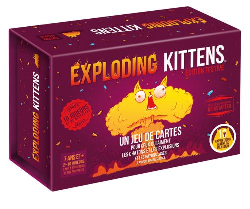 JEU EXPLODING KITTENS - ÉDITION FESTIVE - JEUX DE SOCIÉTÉ / Adultes ...