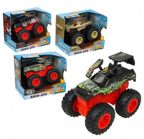 Hot Wheels Vehicule Monster Trucks Bash Ups Asst Camions Armes Et Superheros Vehicules 3 Ans