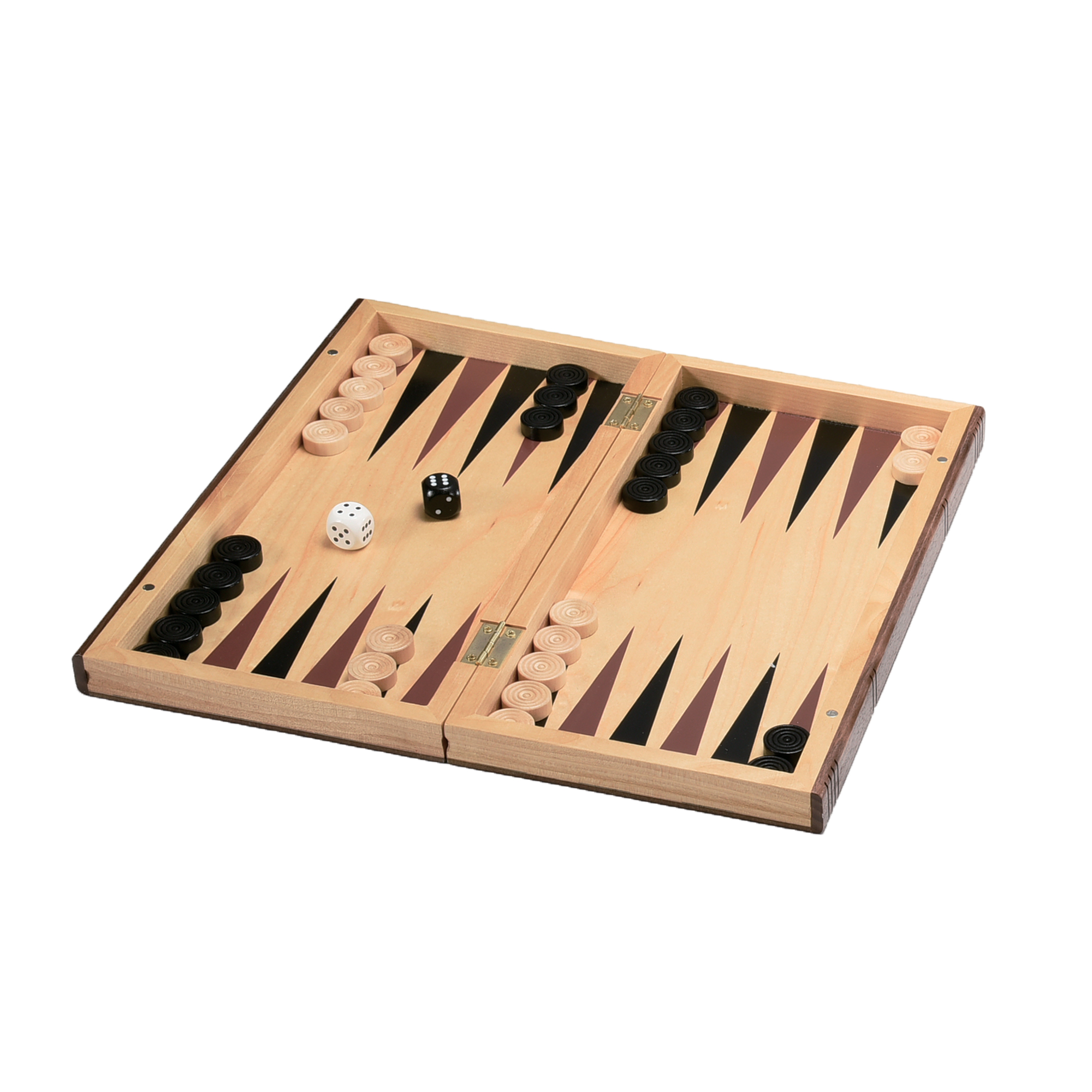 Jeu d'échecs en bois pliable 3 en 1 Jeu société Dames backgammon Drafts Toys DE 