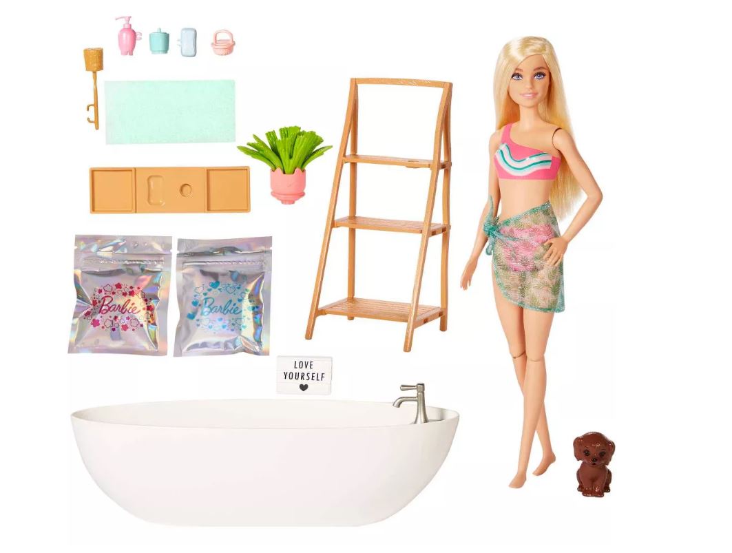 Lot Accessoires Barbie Mattel - Salon De Beauté + Salle De Bain + Boutique De Bonbons