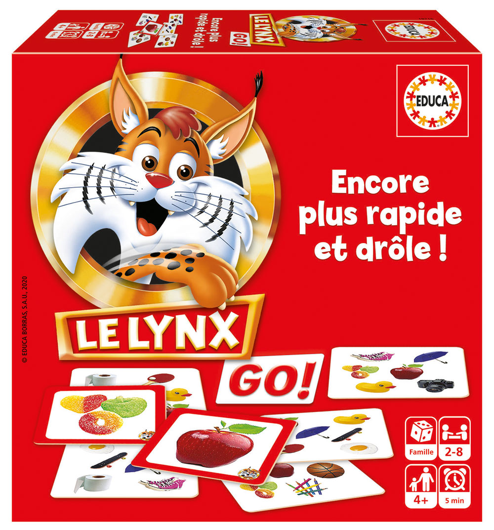 EDUCA JEU DE CARTES LE LYNX GO! - JEUX DE SOCIÉTÉ / Préscolaire (5 ans et  -) (avant de savoir lire)