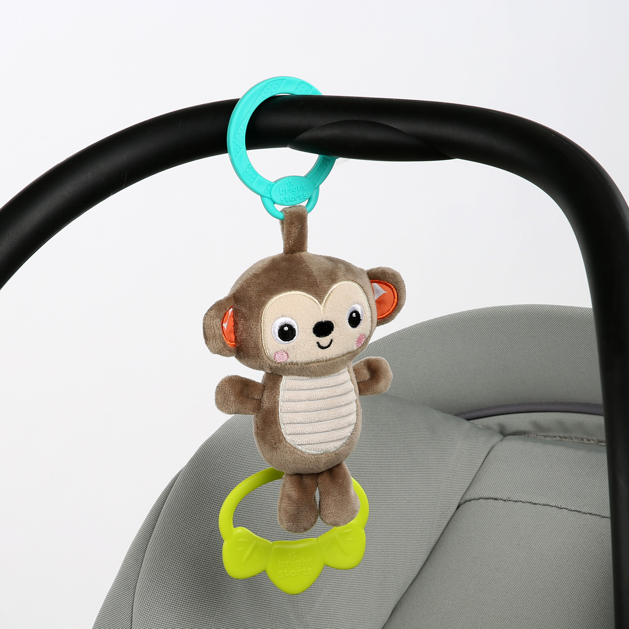 Peluche Singe Avec Anneau De Dentition Et Attache Pour Porte Bebe Bebe Accessoires