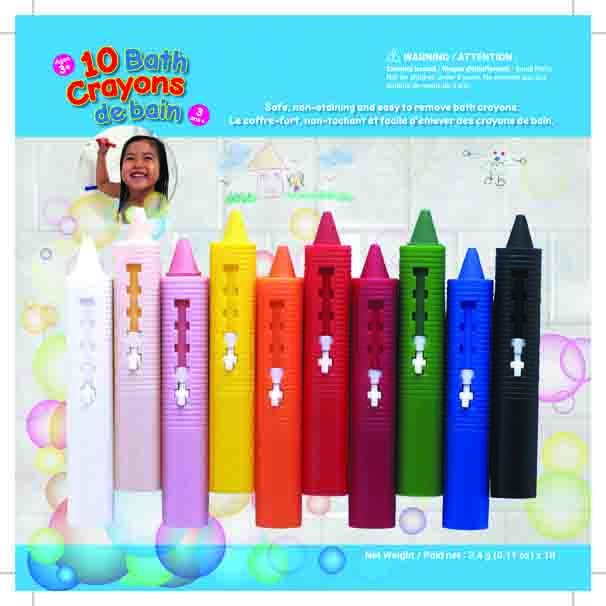 Crayons pour le bain 6 pièces - Jouets de bain