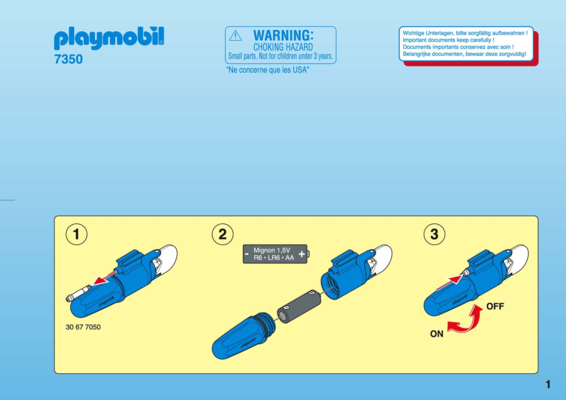 moteur bateau playmobil notice